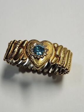 Crosby 12K Gold Filled Sweetheart Expansion Bracelet Vintage *For Repair*
